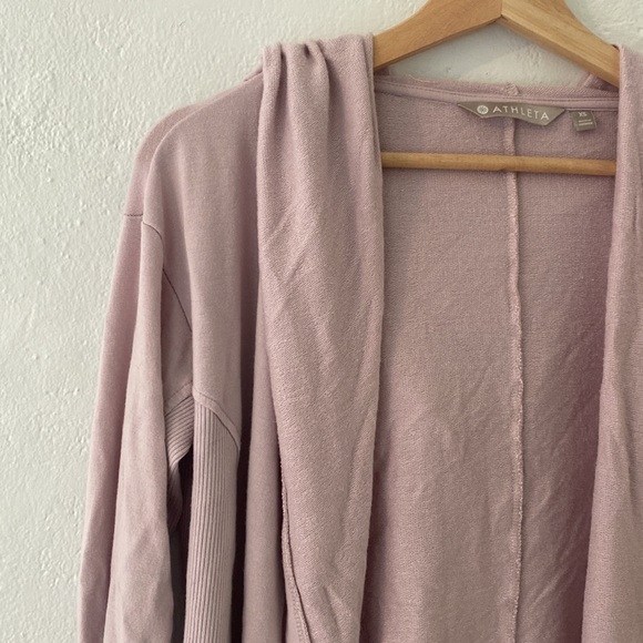 Athleta Lavendar Hooded Flowy Cardigan - Picture 3 of 3